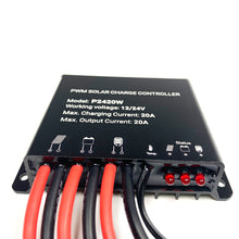 Load image into Gallery viewer, Waterproof 20A 12V 24V IP68 PWM Solar Charge Controller for RV Marine with Temperature Sensor