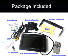 Load image into Gallery viewer, Huinetul 7 inch AHD Car Monitor 12V 24V HD TFT Color LCD Backup Car Display Screen Monitor